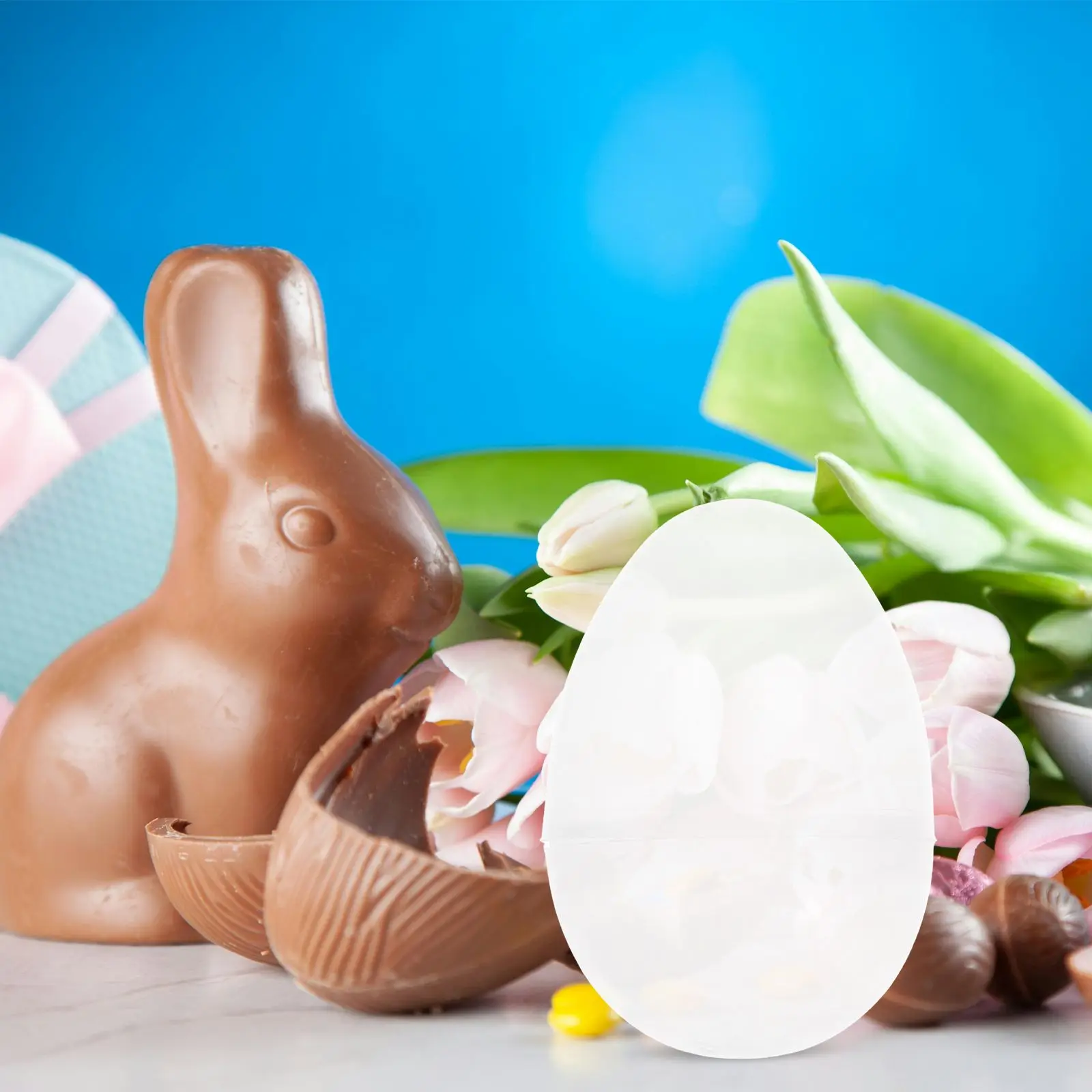 

6 Pcs Candy Boxes Easter Party Favors Fillable Plastic Eggs Transparent Large Empty Kids Gifts Reusable Storage