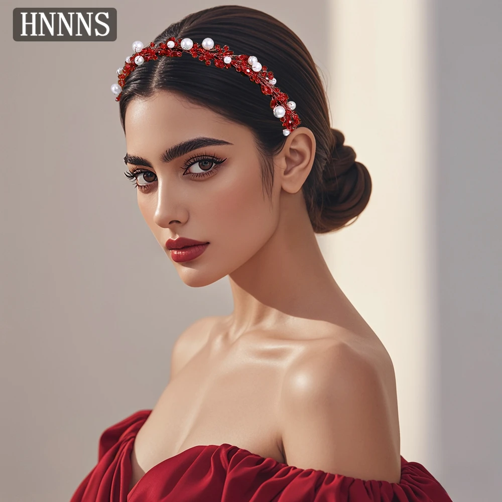 

TOPQUEEN Элегантная свадебная повязка на голову с бусинами, ручной работы, женская, простая, для банкетов, вечеринок, танцев, аксессуары для волос YXA169