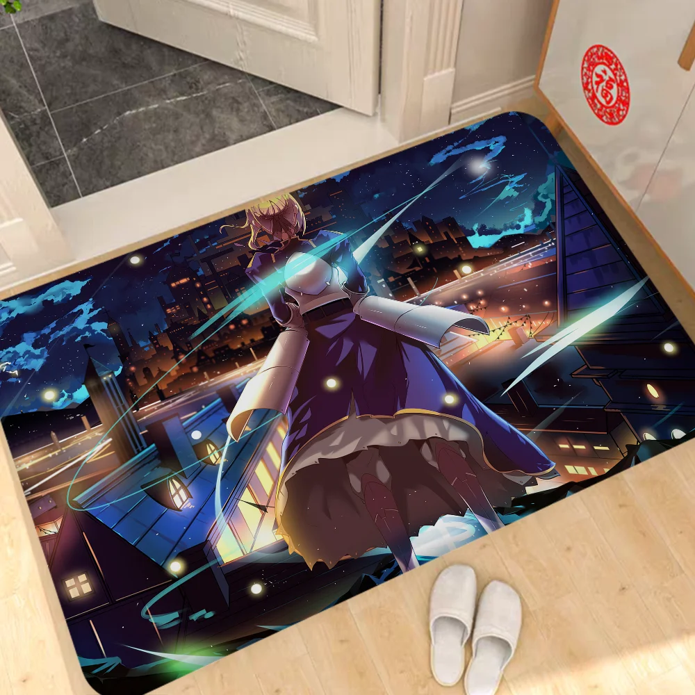 Anime Fate Stay Night Bathroom Mat Kids Room Bedroom Decoration Balcony Anti-Slip Doormat Living Room Bedside Area Rugs