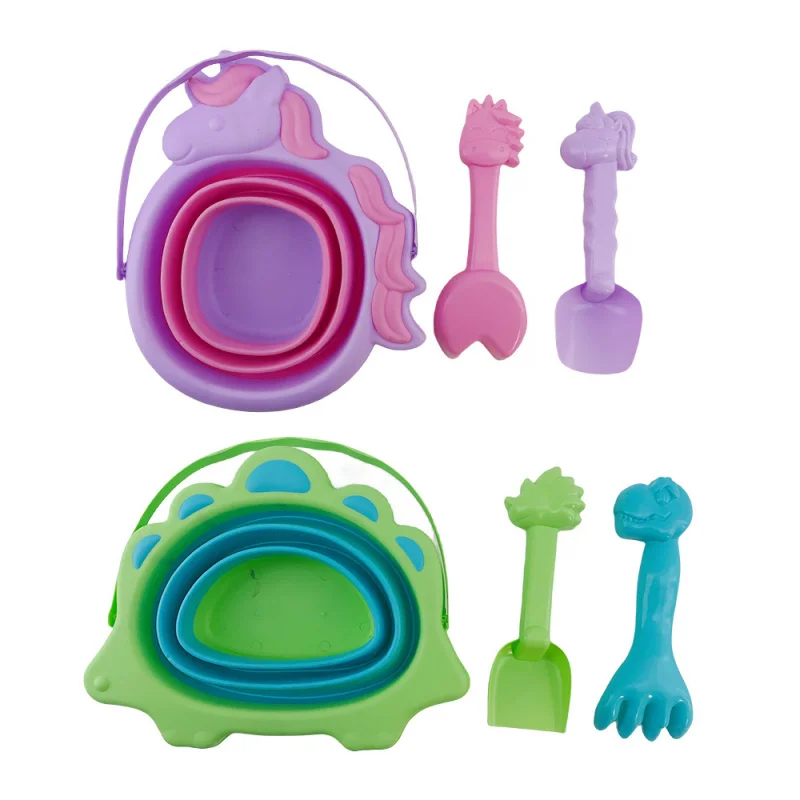 2025新しいソフトラバー2.5L折りたたみバケツポータブルハンドヘルド水バケツ屋外子供のシリコーンビーチおもちゃ