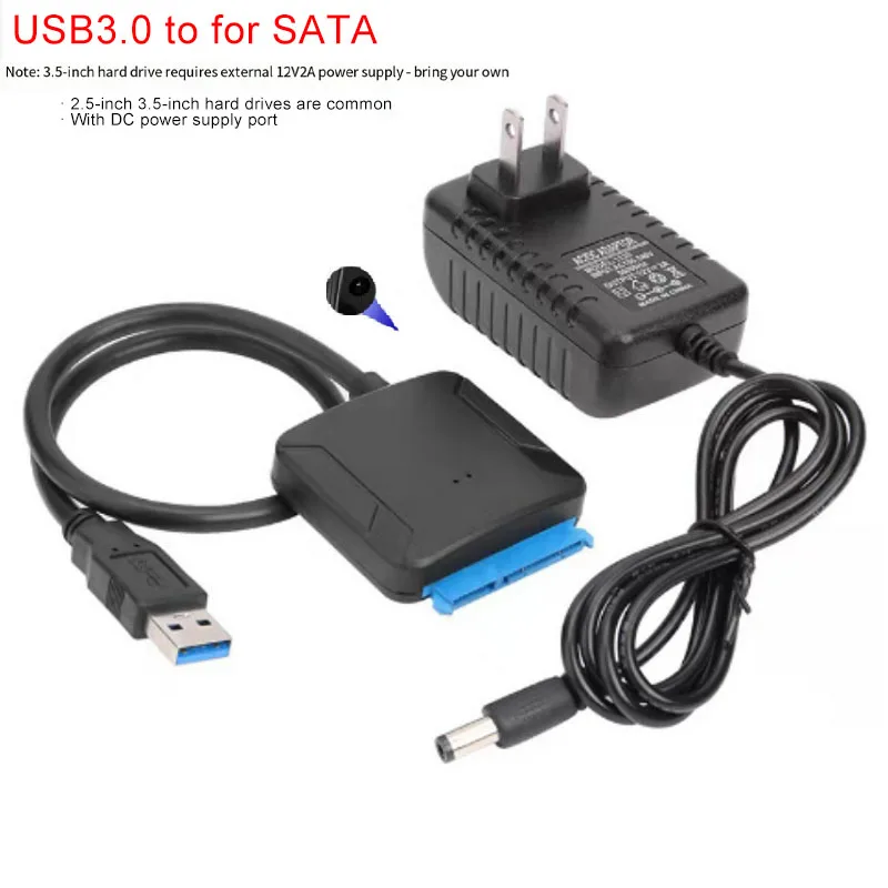 

For SATA To USB 3.0 Adapter Cable For 3.5/2.5 Inch SSD HDD III Hard Drive DiskDataTransferAdapterConverter