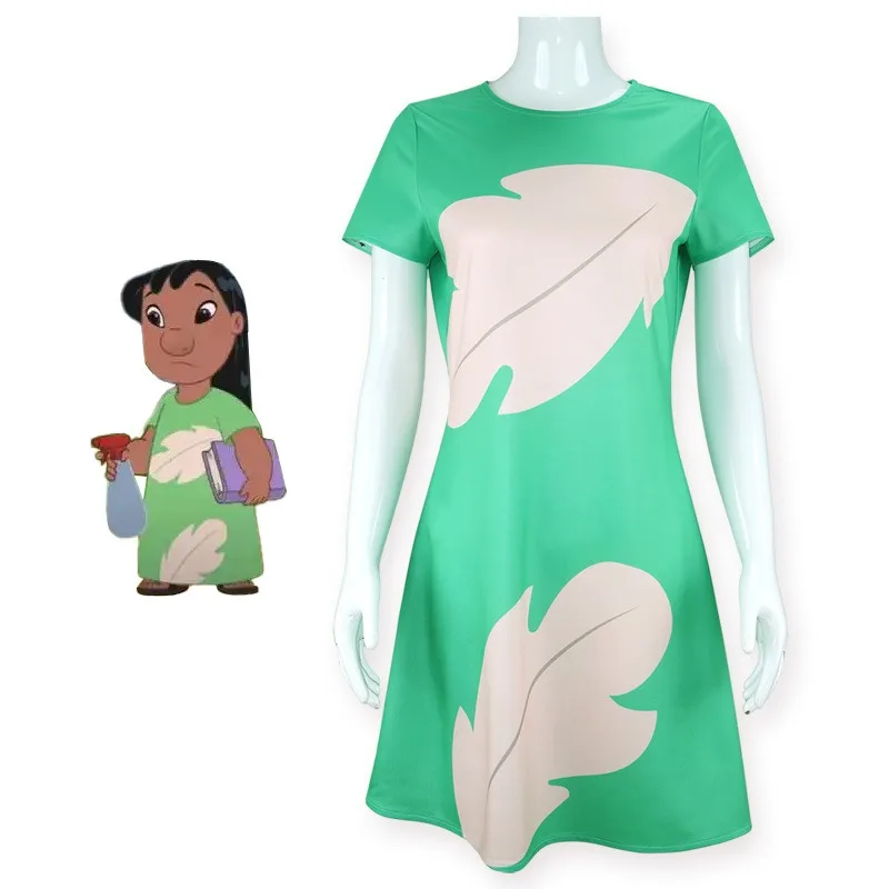 جديد ستار بيبي زي الهالوين التأثيري ليلو فستان أحمر قصير الأكمام بدلة الصدار موضوع حفلة لعب الأدوار الزي للنساء البالغات