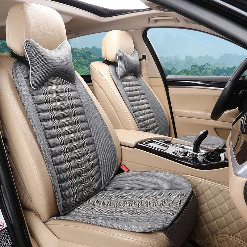 

Four Seasons General Car Seat Cushion Single Main Driver's Seat Cushion Linen Breathable Bamboo Charcoal Seat Cushion Anti-Slip