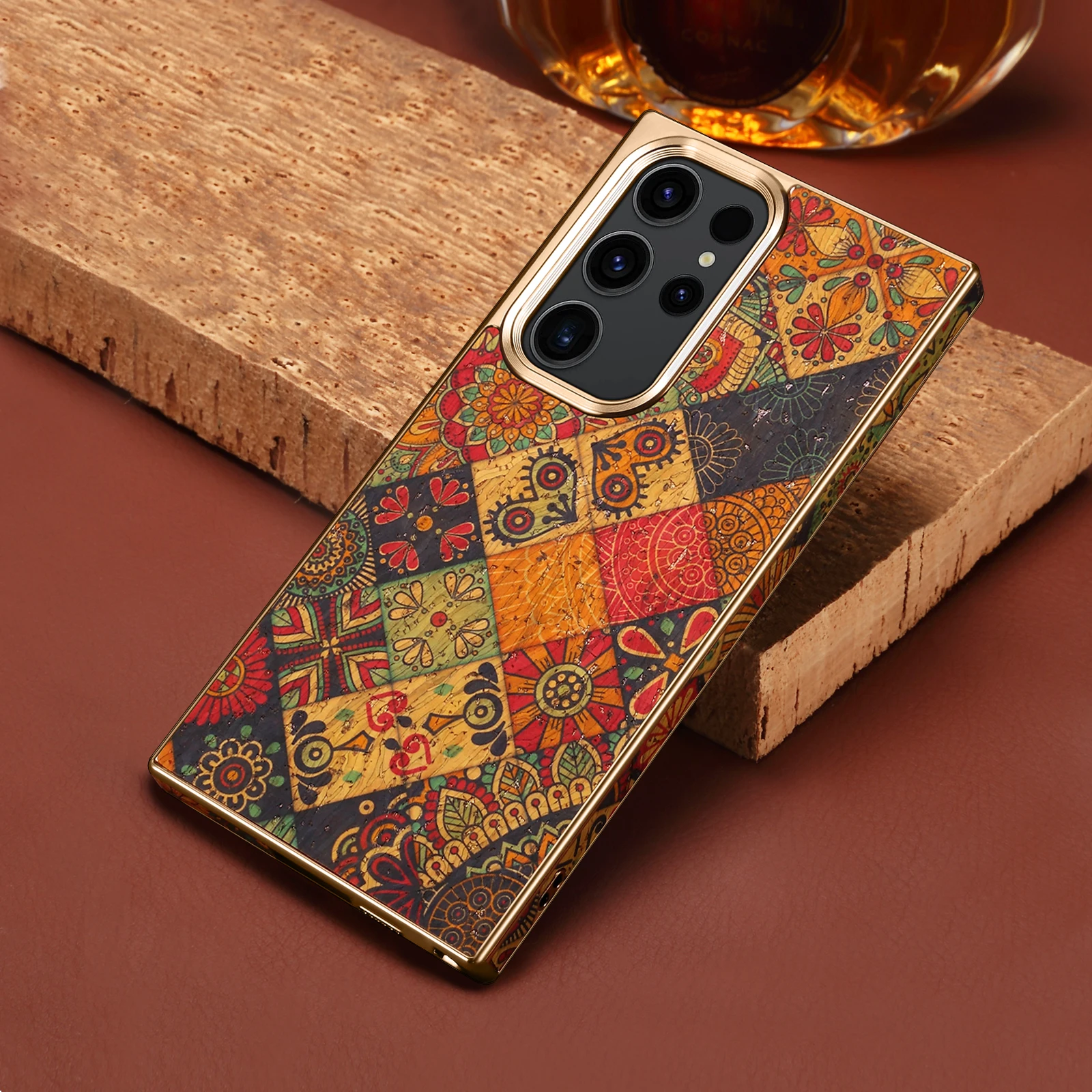 Denior Floral Pattern Phone Case Suitable for Samsung Galaxy S24Ultra S23 Ultra, Soft TPU Cover With Raised Camera Bezel