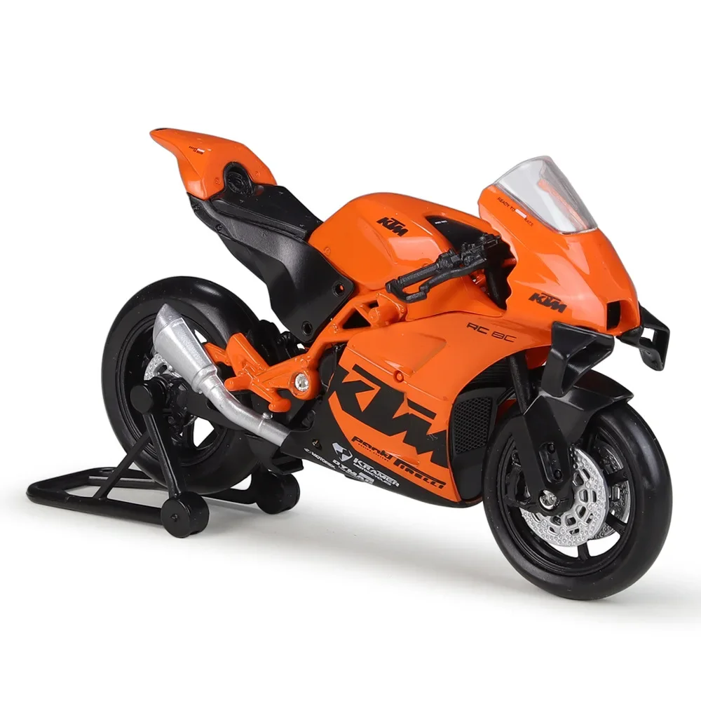 WELLY 1:18 KTM RC 8C Highway Racing Heavy Motorcycle Simulation Alloy Motorcycle Finished Product Model Toy Gift