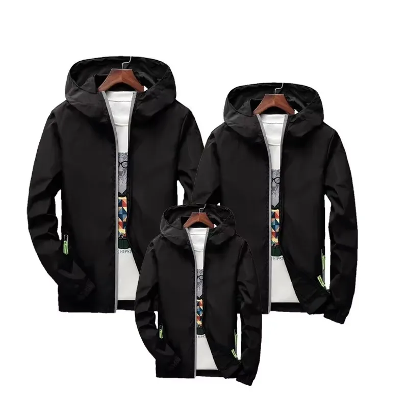 Men Women Teens Childrens Kids Camping Hiking Jacket Reflective Windbreaker Spring Autumn Cycling Trekking Coat Custom Logo