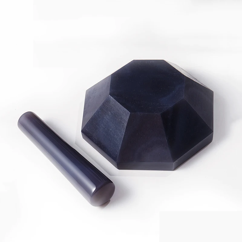 1set Lab Inner Diameter 30mm To 130mm Natural Agate Mortar and Pestle A-GRADE for Chemistry Laboratory Grinding