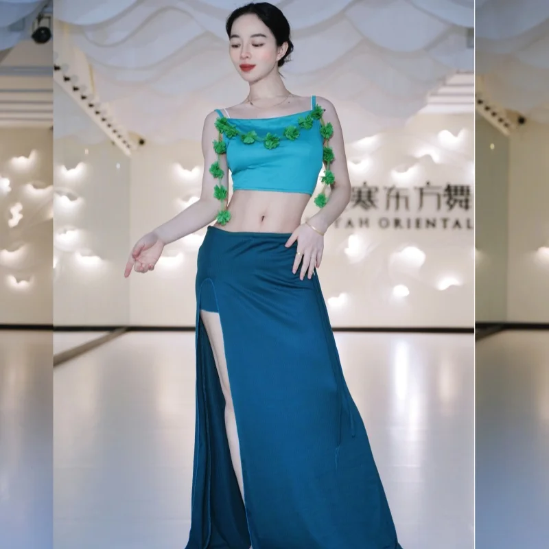 women's belly dance practice clothes sexy temperament performance set adult oriental dance professional training clothing