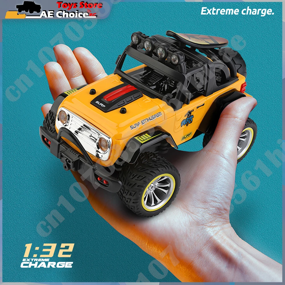 WLtoys 322221 1/32 Mini Rc Car 2.4G Remote Control LED Light 2WD Truck Off-Road Climbing 1:32 MiniRC Truck Toy Gift for Kid