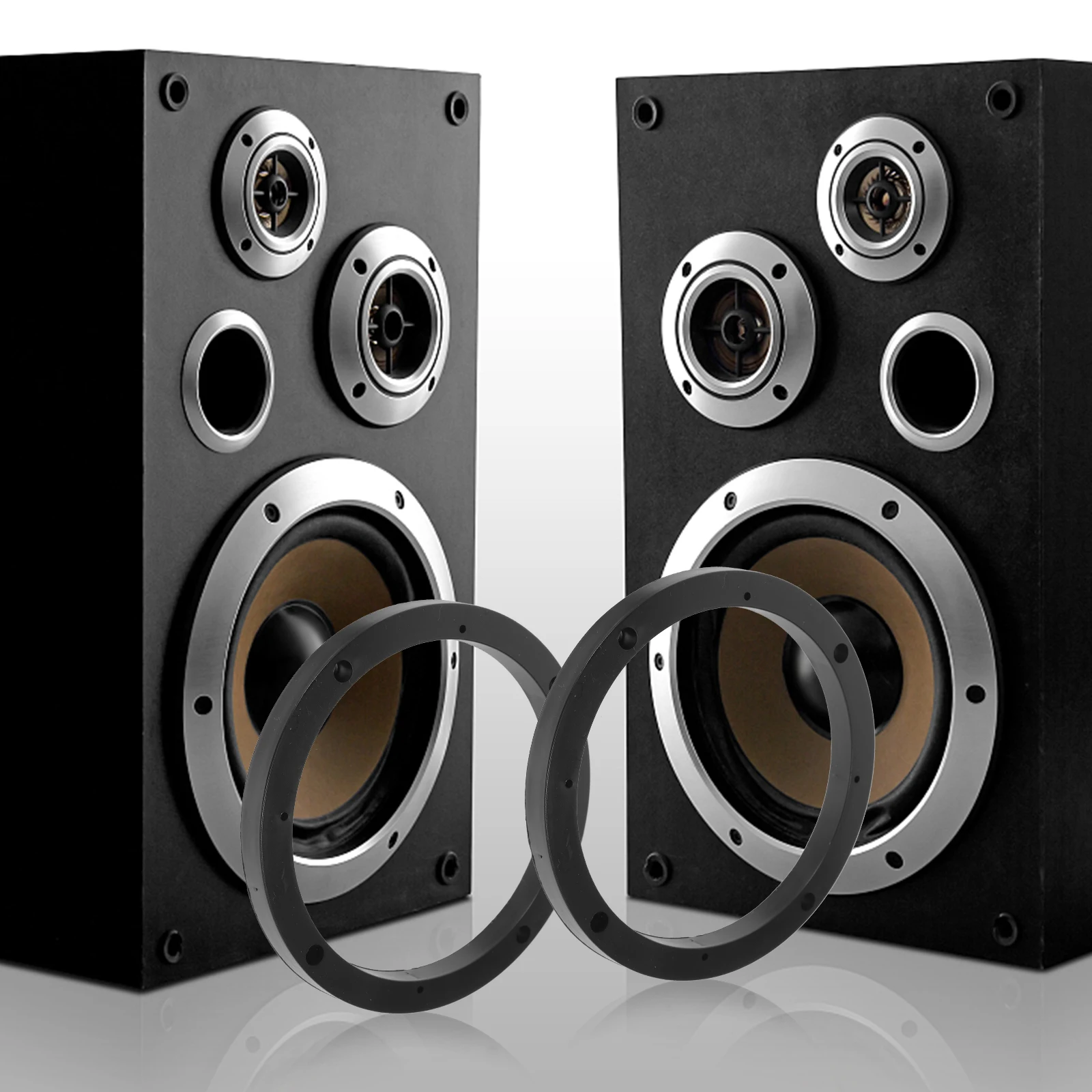 

2pcs 6.5 Inch Car Speaker Spacer Rings Adapter Gasket Plastic Mounting Stereo Sound Quality Upgrade Compatibility