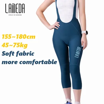 La5d women pants 3/4 cycling bibs spring cycling capri pants for women with 5d padded gel breathable bike bicycle pants