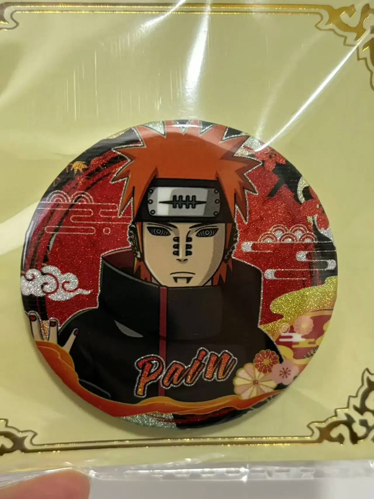 Klasyczne anime Naruto Akatsuki Pain Uchiha Itachi Deidara Konan 58mm i 78mm HD podwójna błyskowa odznaka Anime peryferyjny prezent dla studentów