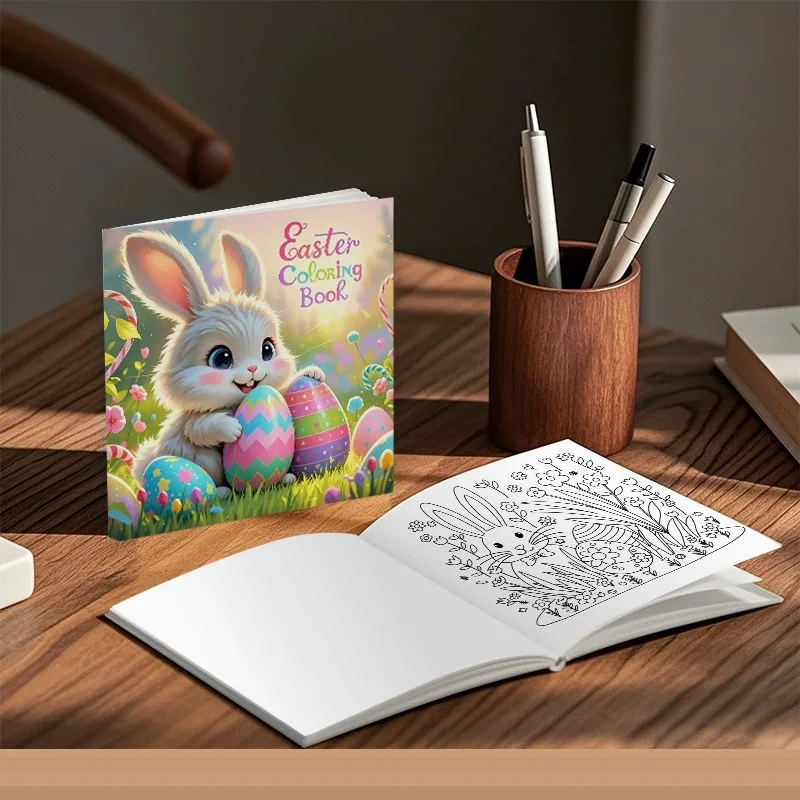 

Happy Easter Coloring Book - Cute Stress Relief Drawing Book Ideal Gift for Party And Birthday
