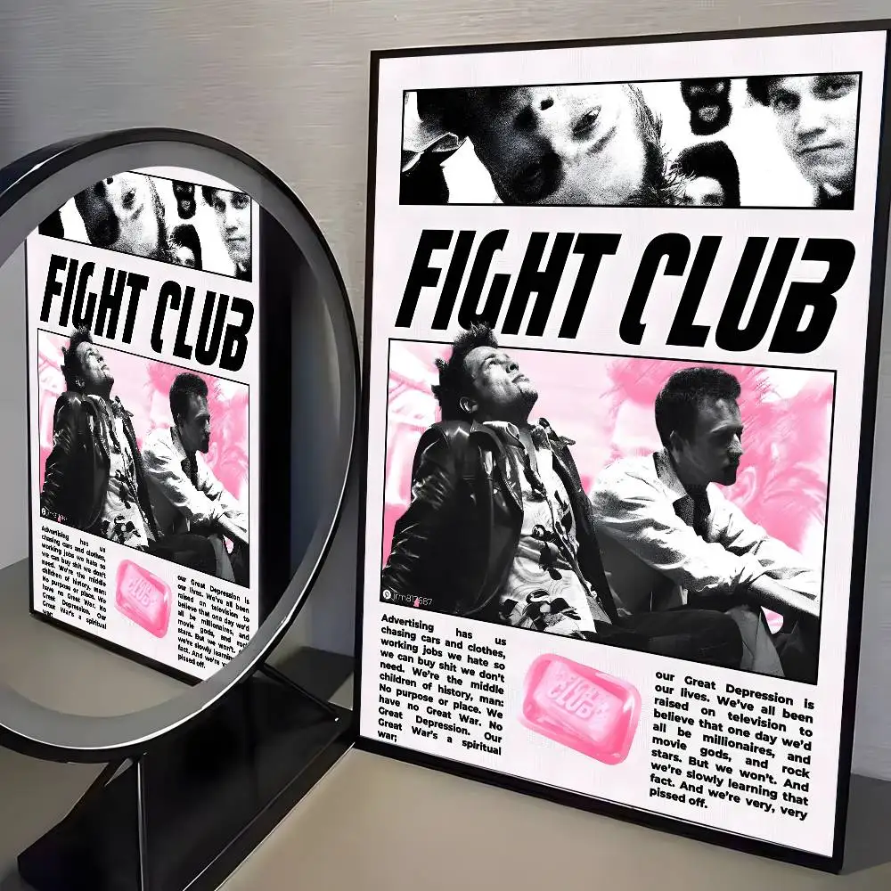 Good Movie F-Fight Club Poster Art HD Canvas Advanced Aesthetic Printing Paper Wandkunst für Wohnzimmer-Heimdekoration