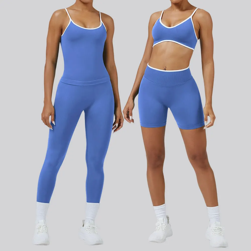 2ピース-スポーツセット-レディース-シームレス-ジャージ-フィットネス-アスレチックウェア-ヨガウェア-ジム-ワークアウト-プッシュアップ-ウェア-スポーツブラ-レギンス-スーツ