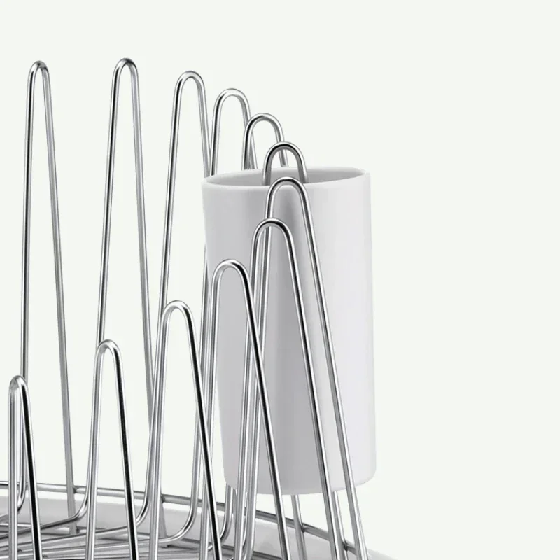 Bowl rack, kitchen drain rack, stainless steel rack, light luxury household plate, knife, fork, tableware storage