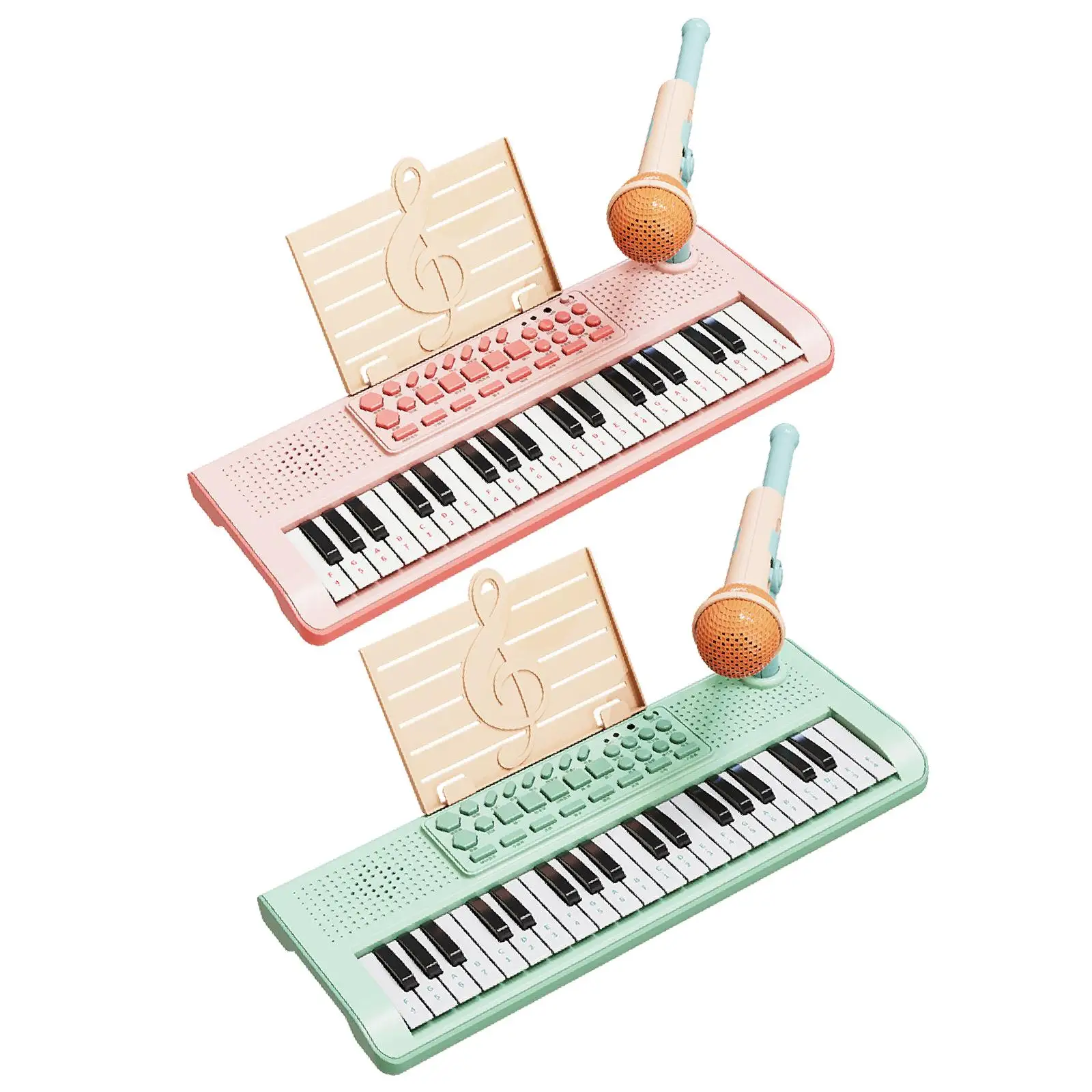 Kids Piano Keyboard Beginner Toy, Birthday Gift for Kids ,Portable ,Home Use Learning Educational with Microphone Small Piano view 2