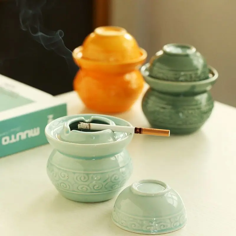 Creative Ceramic Pickle Jar Ashtray, Vintage Farmhouse Decor, Rustic Cigar Rest, Unique Housewarming Gift, Smoking Accessory