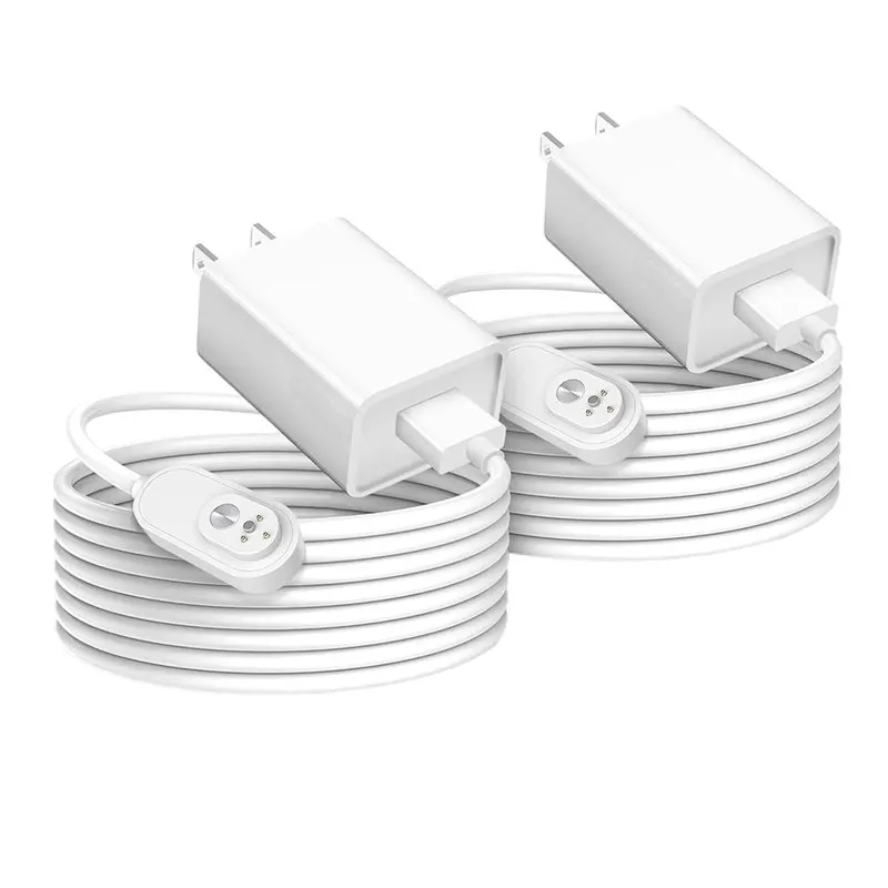 USB-кабель с магнитным разъемом и адаптером питания, 10 футов, штекер стандарта США, 2 шт., шнур для Arlo Pro 5S 2K, Pro4, Pro3, Ultra2, камера видеонаблюдения