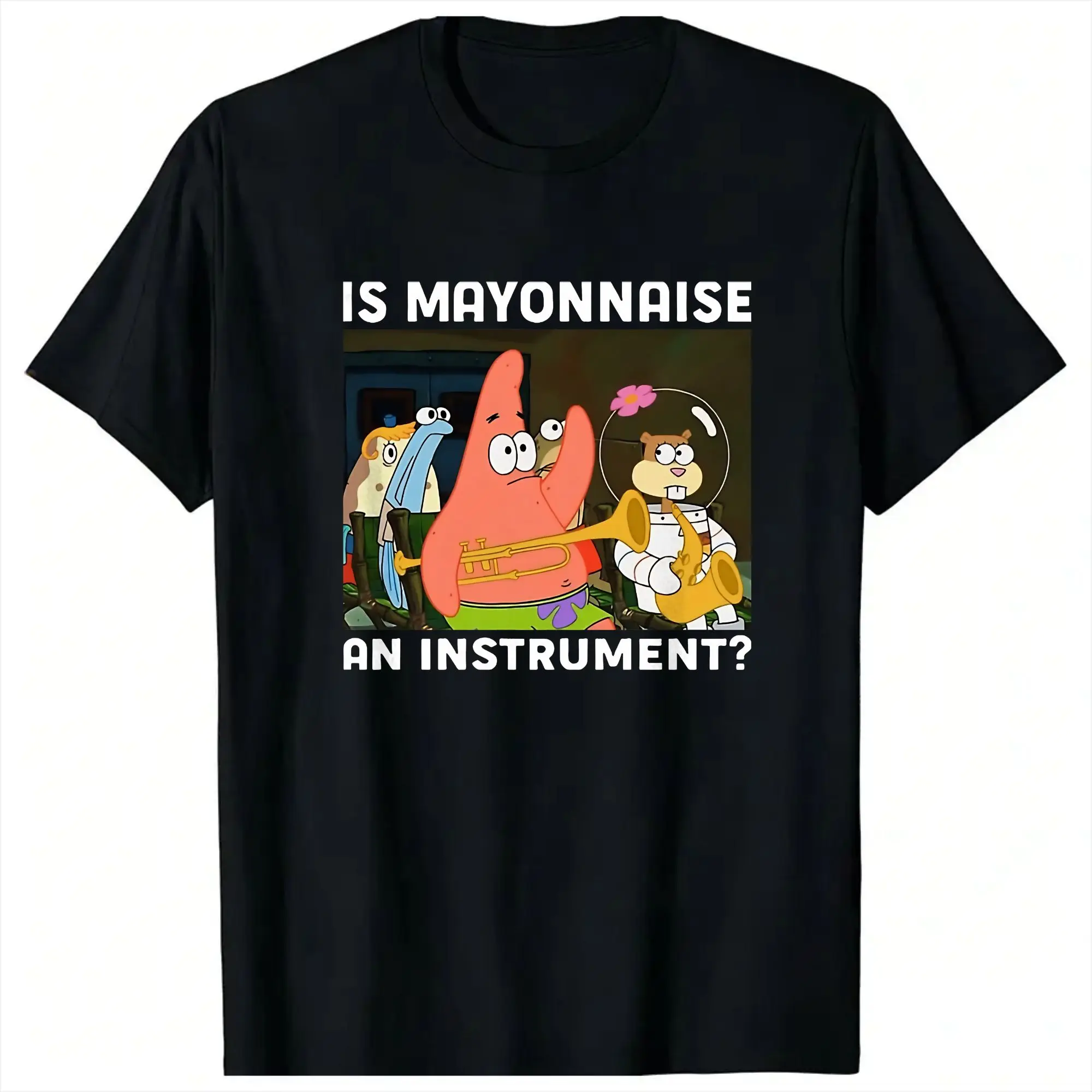 Ist Mayonnaise Ein Instrument Patrick Spongebobs T-Shirt Sommer Streetwear T-Shirts Harajuku T-Shirt Für Erwachsene Lässige T-Shirts – Detail 2