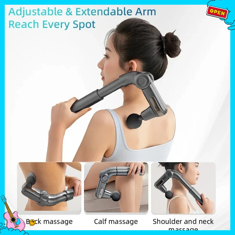 

NEW Intelligent Electric Fascia Gun Foldable Telescopic Massage Hammer High Frequency Vibration Deep Relaxation Muscle Massager