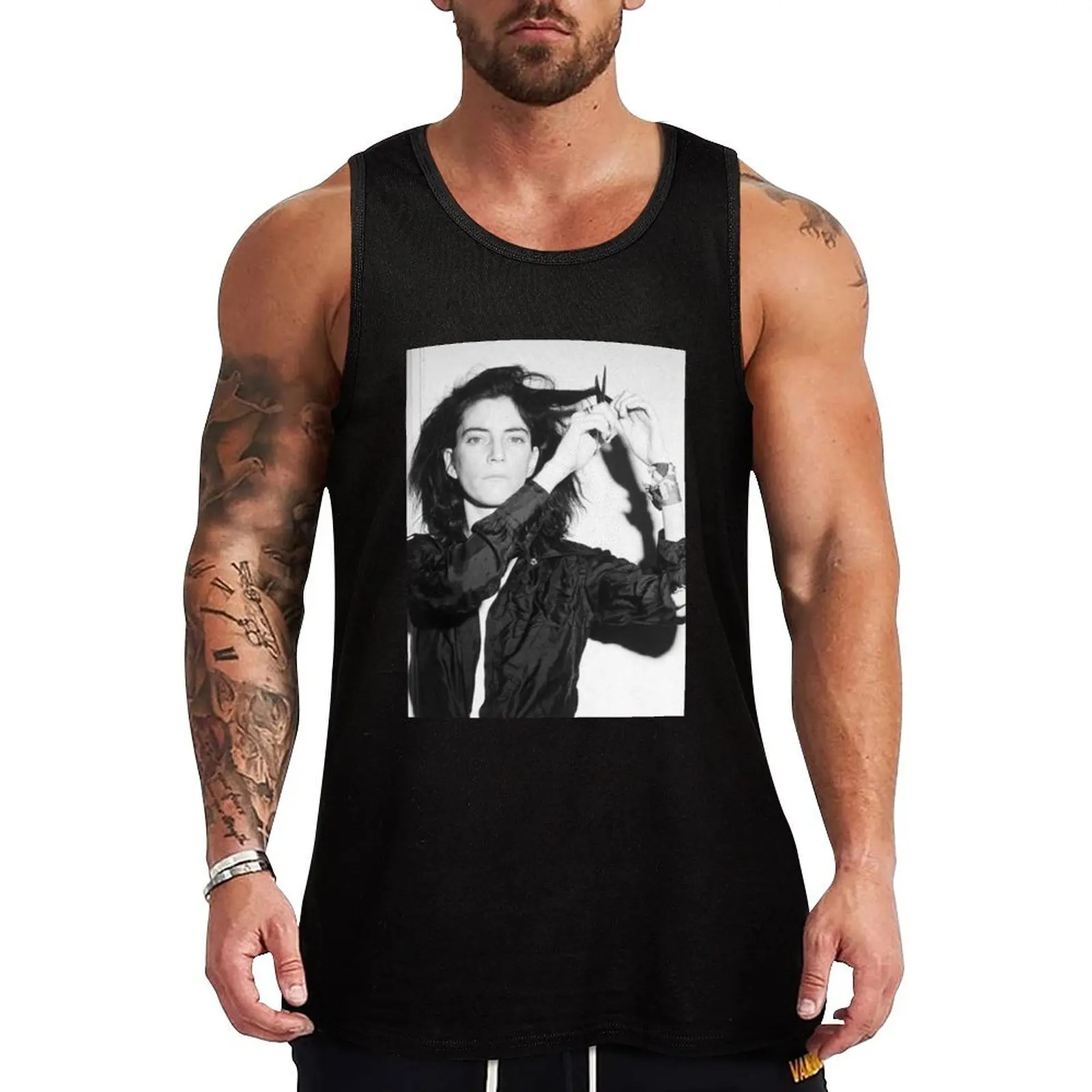 

Patti Smith vintage Poster Tank Top Men sleeveless tee cotton t-shirts man Men's gym Gym T-shirts for men