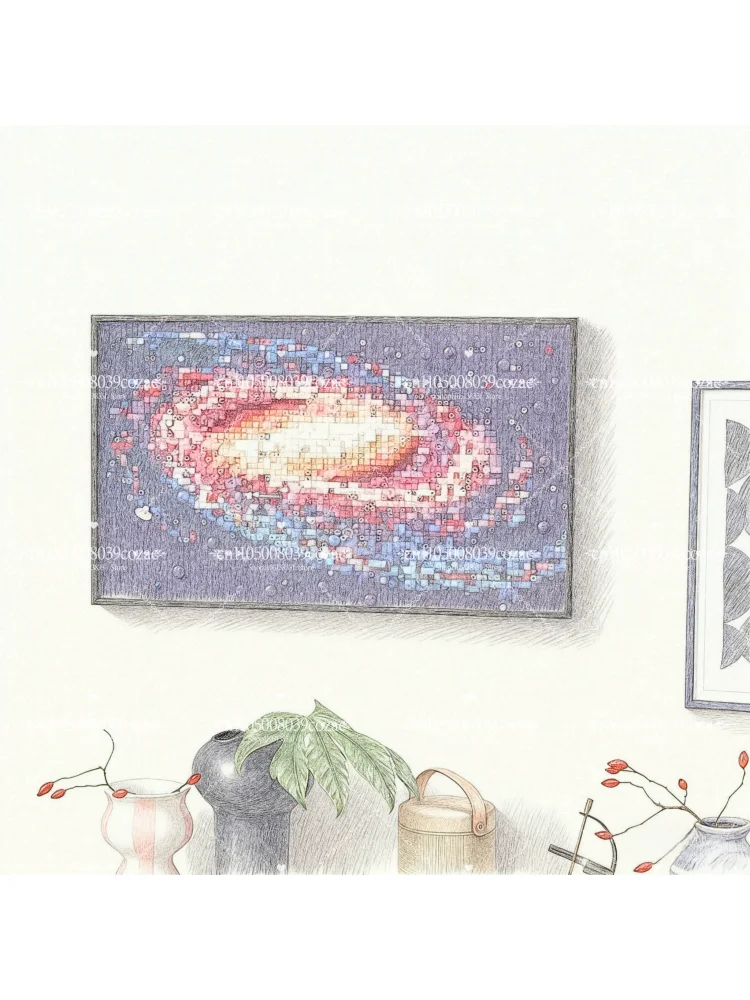 3091pcs Moc De Melkweg Galaxy 3D Art Mural Bouwstenen Sets Diy Creatieve Versieren Kinderen Educatief Cadeau Kerstcadeaus - afbeelding 2