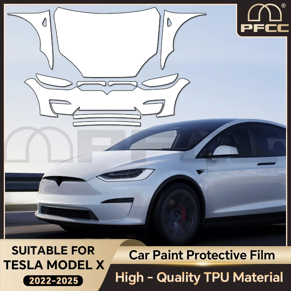 

9Mil For Tesla Model X 2022-2025 Anti-Scratch TPU Paint Protection Film Car Body Clear Bra Pre-cut PPF Resistant Invisible Cover