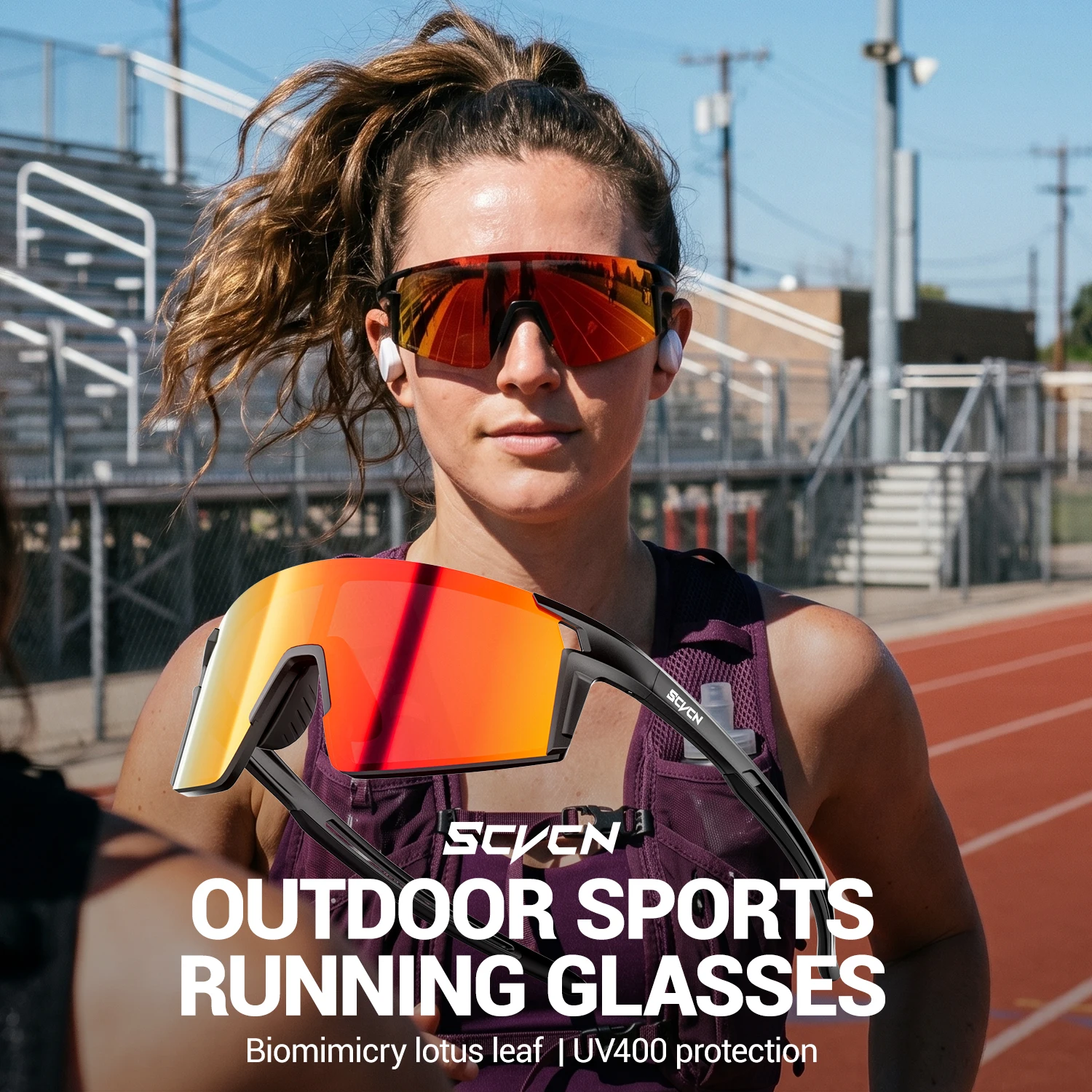 SCVCN Nuevas Gafas de Sol para Ciclismo al Aire Libre, Gafas de Ciclismo con Protección UV400, Antiviento, para Bicicleta, Deportes, Escalada, Hombres y Mujeres