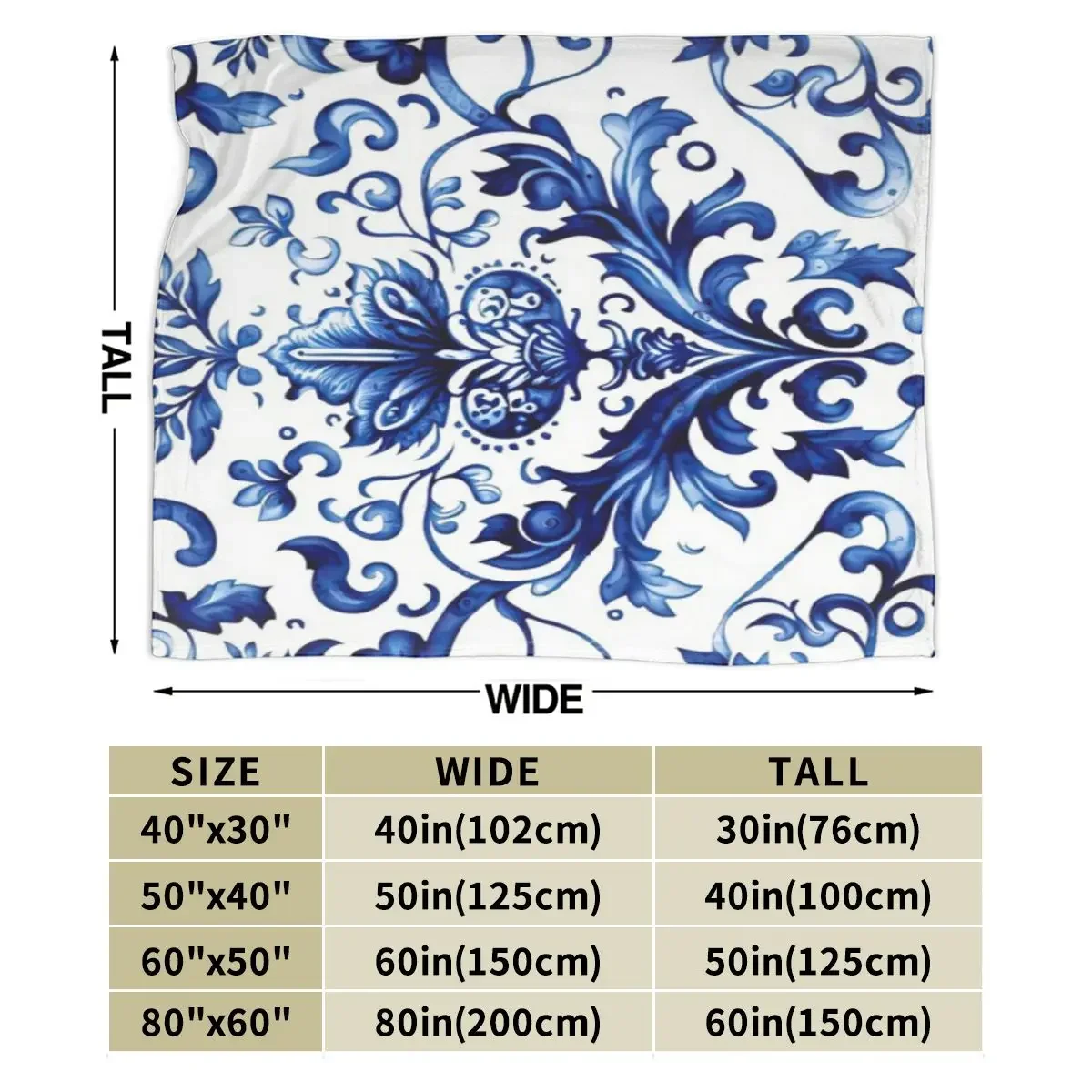 Delft Tile - Delft Blue Tile An Ultra-Soft Micro Fleece Blanket