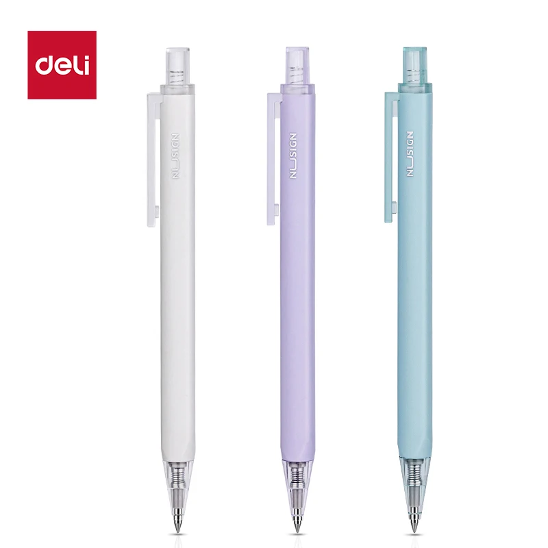 

Deli 0.5mm Fine Point Gel Pens, 10-Pack - Retractable Quick-Dry Black Ink Pens for Smooth Writing, Office & School Supplies