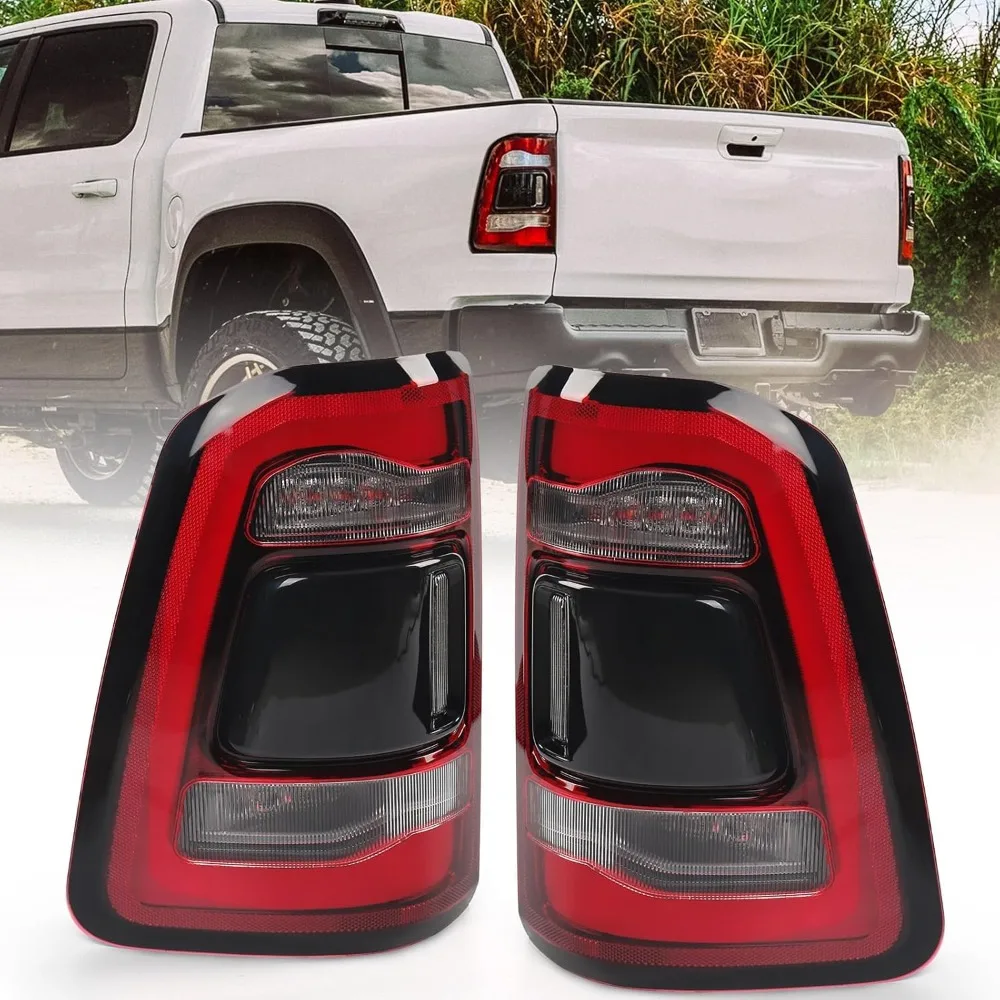 Tail Light Assembly Compatible with Dodge Ram 1500 2019-2023 Blind Spot Module Can Be installed LED Rear Lamps Rear Light Left