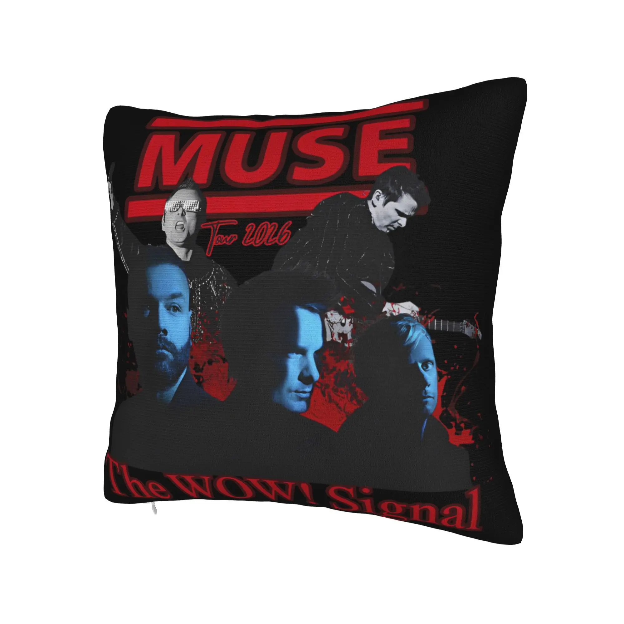 Decorative Pillow Covers MUSE The Wow! Signal Europa Tour 2026 Accessories Bed  Throw Pillow Case Cover Zippered Multiple Sizes