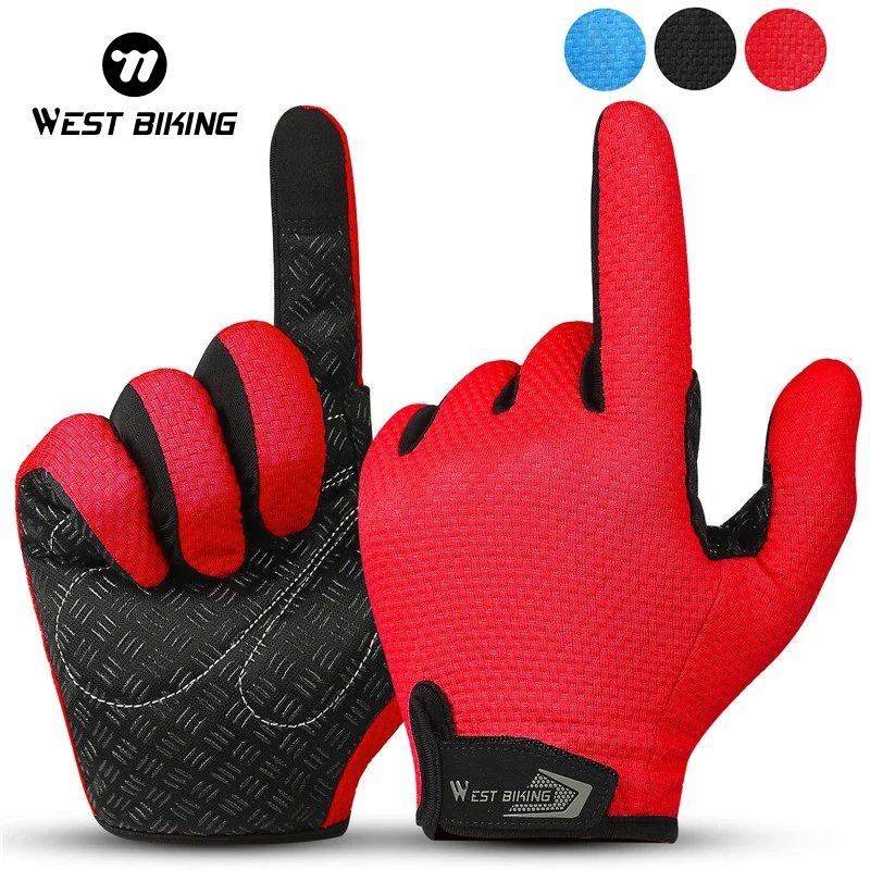WEST RADFAHREN Frühling Herbst Unisex Radfahren Handschuhe Voll Finger Touch Screen Bergsteigen Sport Handschuhe Sommer Fingerlose Mitts