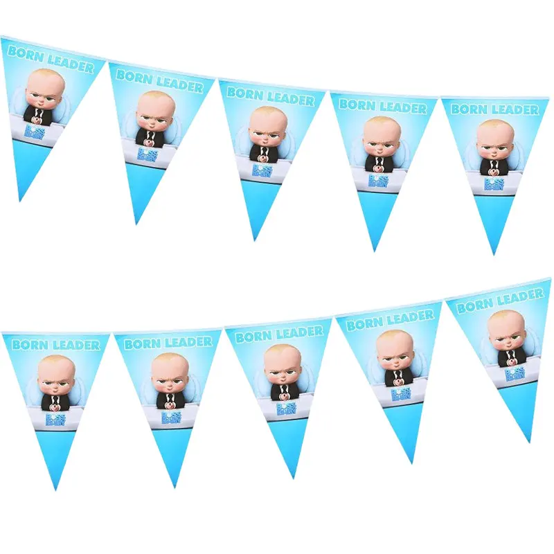 Blaues Little Executive Baby B-BOSSED Duschparty-Dekorationsset mit Einwegteller, Bechern, Servietten, Banner und Ballons für Geburtstagsfeiern – Detail 16