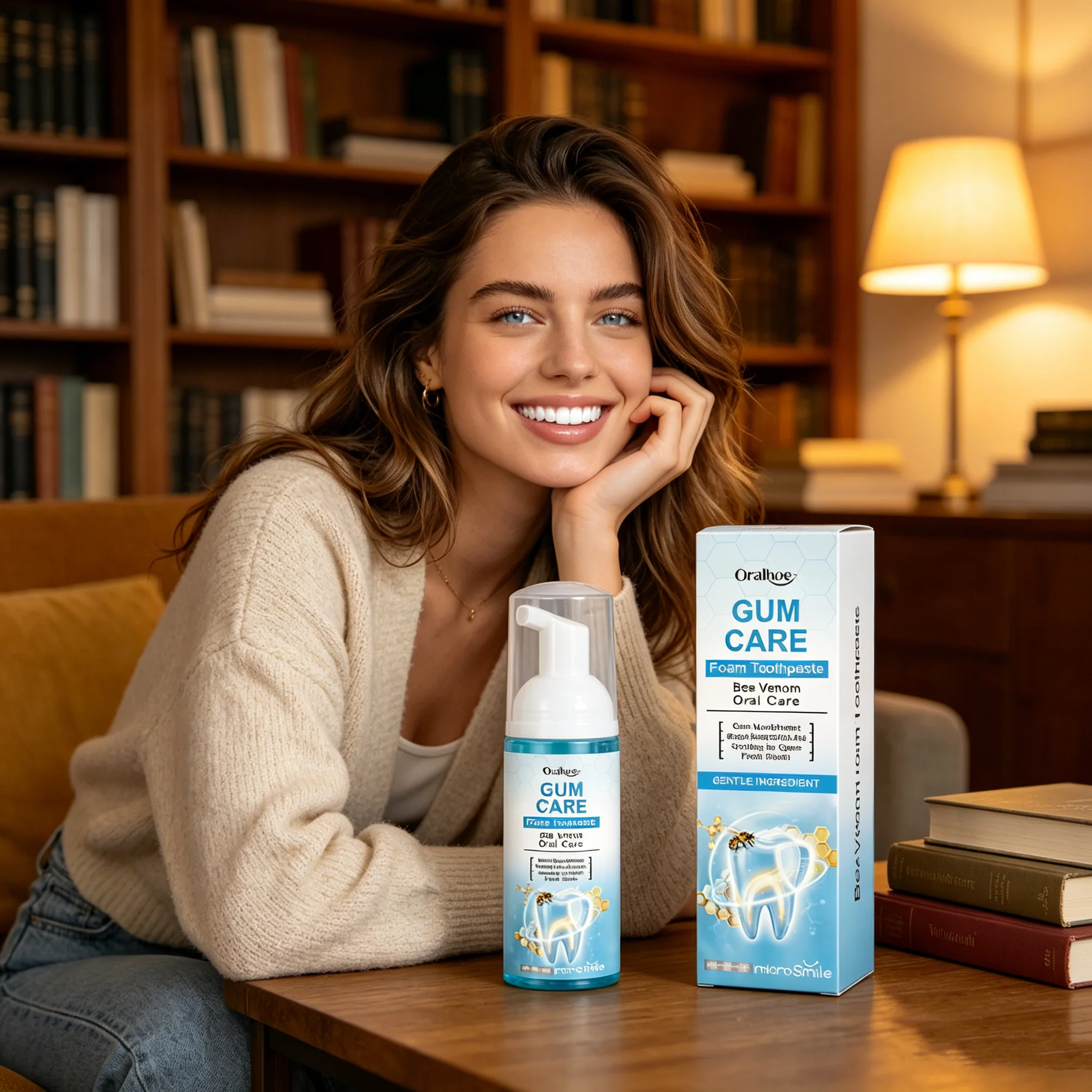 ORALHOE Bee Venom Teeth Cleaning Mousse Remove Dental Plaque Improve Tooth Yellowing Preventing Tooth Decay Tooth Nourish Mousse