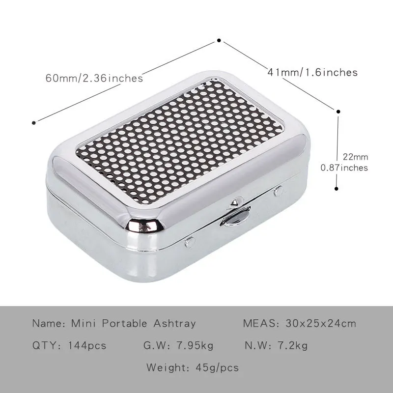 1/2 Stück Tragbarer Mini-Metall-Aschenbecher für Autos mit Verschließbarem Deckel, Tisch- und Taschen-Aschenbecher, Raucherzubehör, Geschenk für Männer, für Fahrzeug- und Heimgebrauch – Detail 1
