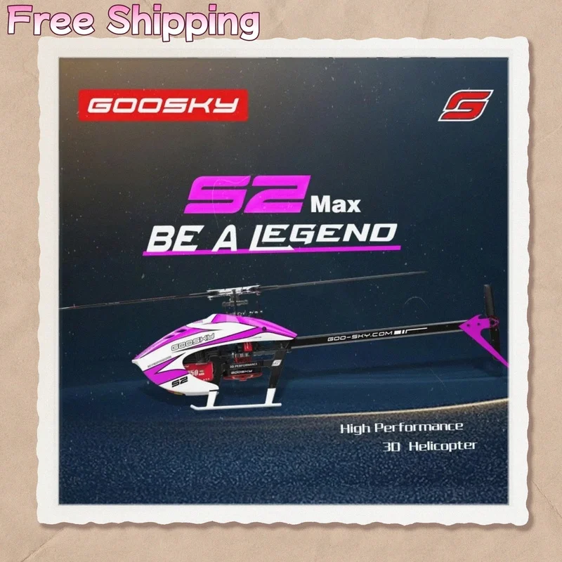 

Goosky S2max Rc Helicopter 3d Stunt 6-Channel Remote Control Model Airplane Toy With Dual Brushless Motor Professional Grade