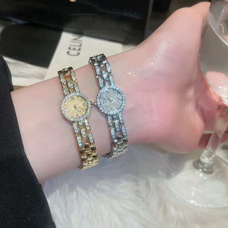 

Minar Unique Design CZ Cubic Zirconia Geometrical Wrist Watch Belt Charm Bracelets for Women 18K Real Gold Silver Plated Copper