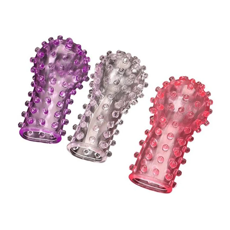 [YA]Finger Stimulators Spikes Flexible Textured Sex Toys Clit G-Spot Dotted Sleeve Clenched Masturbation Barbed Unisex