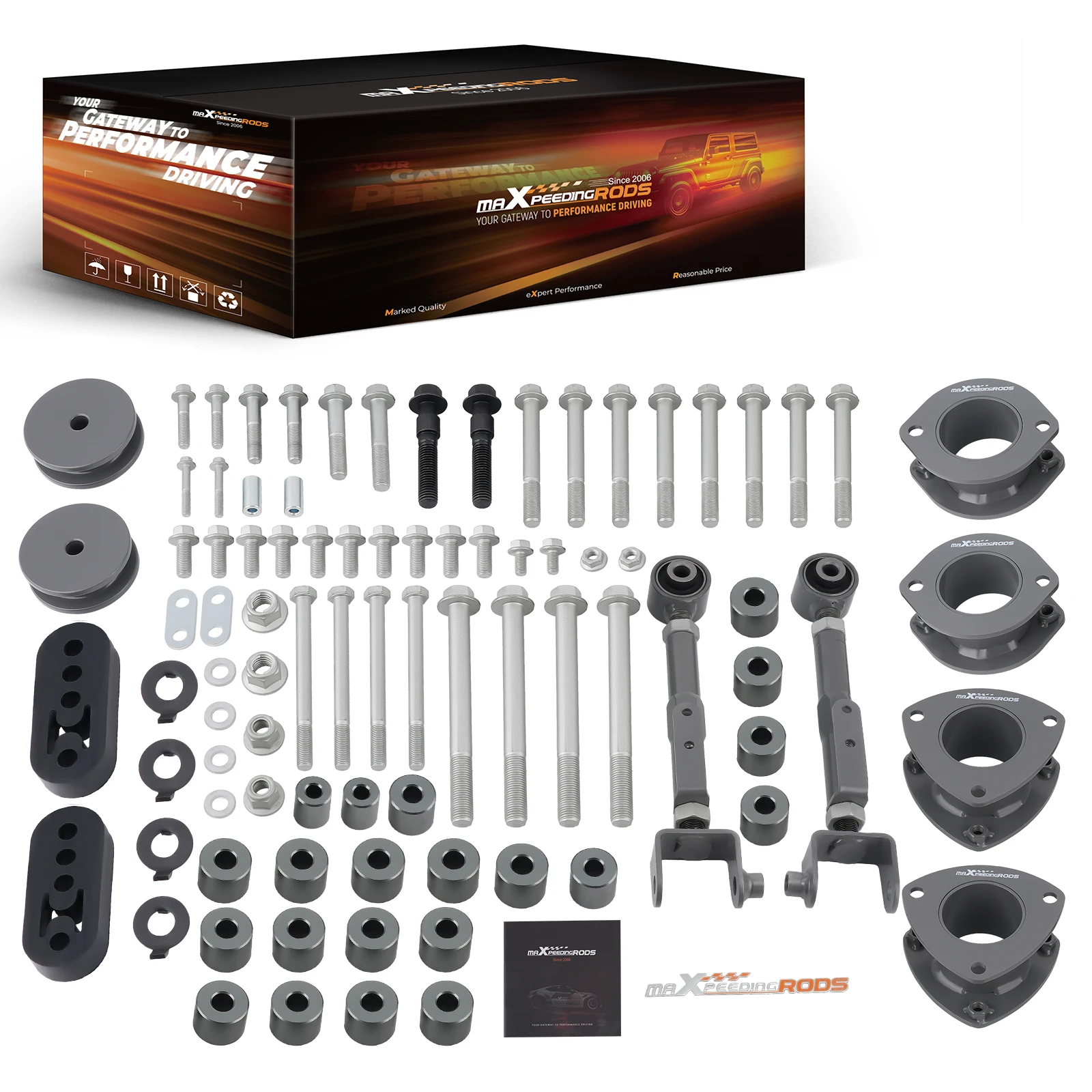 Front 2.5" Rear 3" Lift Kit fit For Honda CRV 2002-2006 4WD Spacer+Control Arms