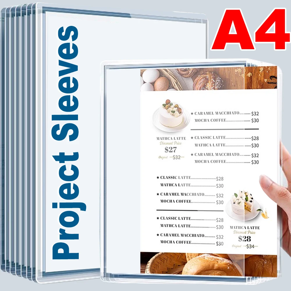 

1-4 шт. A4 прозрачная папка для хранения бумаги, сумка для хранения документов, карманные папки, органайзер для канцелярских принадлежностей, вертикальный/горизонтальный