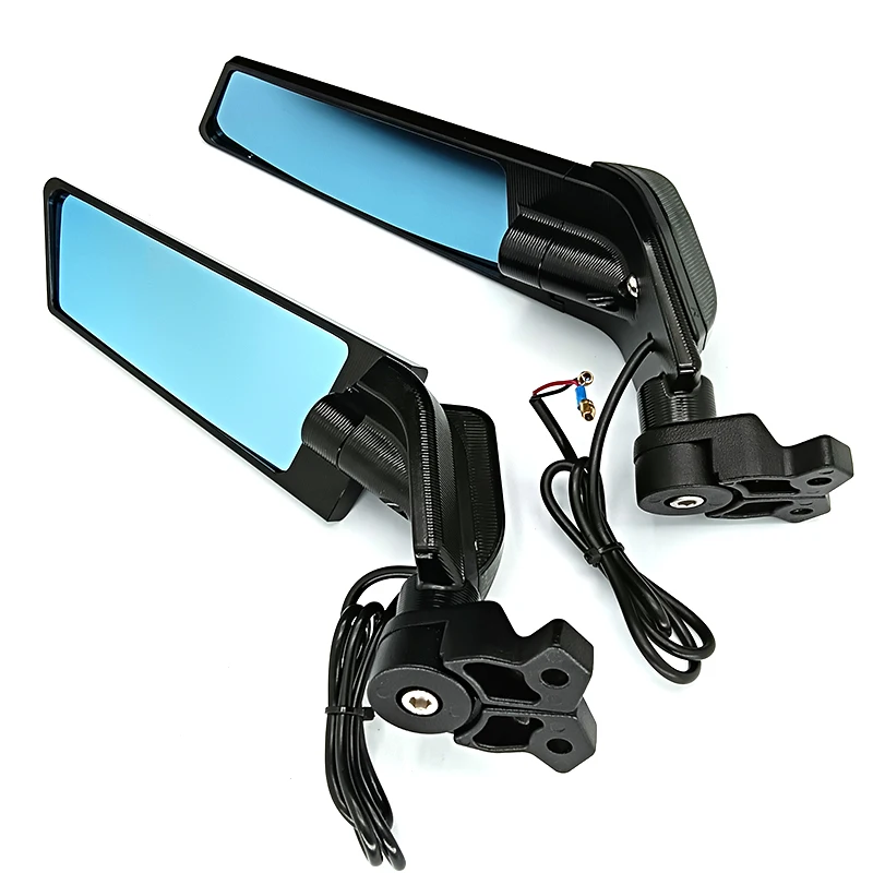 Modified Motorcycle Mirrors Wind Wing Adjustable Rotating Rearview Mirror Side