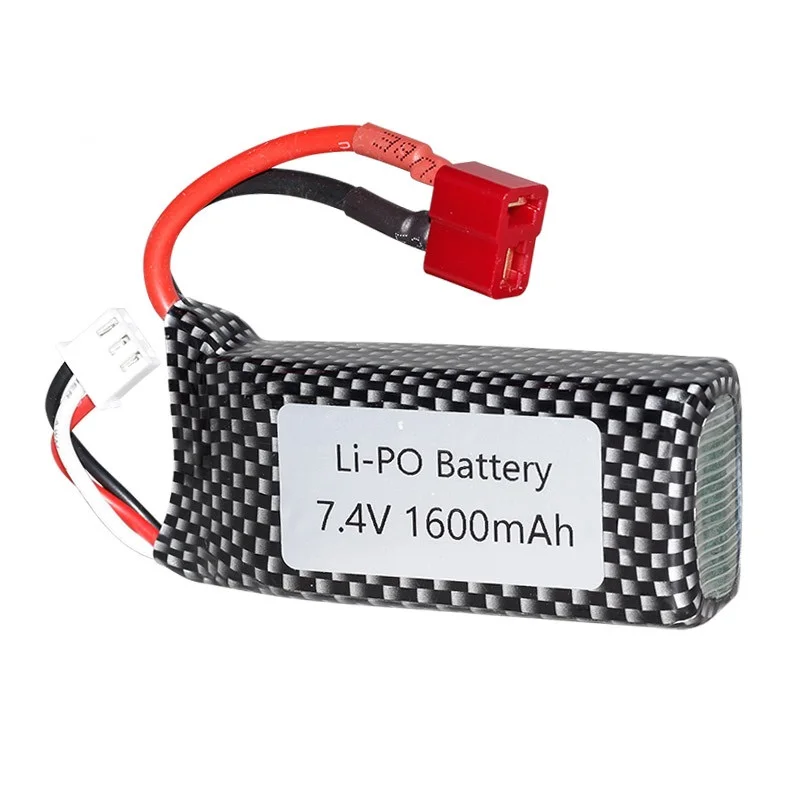 

2S 7.4V 1600mAh Li-po battery T plug /7.4v USB charger for XLH 9125 high speed R/C cars Remote controlled truck spare parts