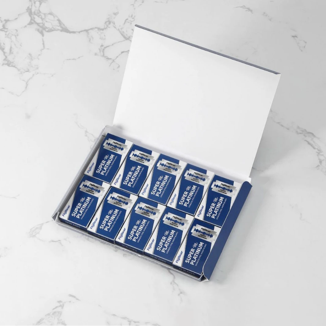 50/100 قطعة شفرات حلاقة مزدوجة الحافة الرجال الحلاقة للحلاقة الرجال شفرة المهنية الحلاق الحلاقة أداة تهذيب اللحية #5