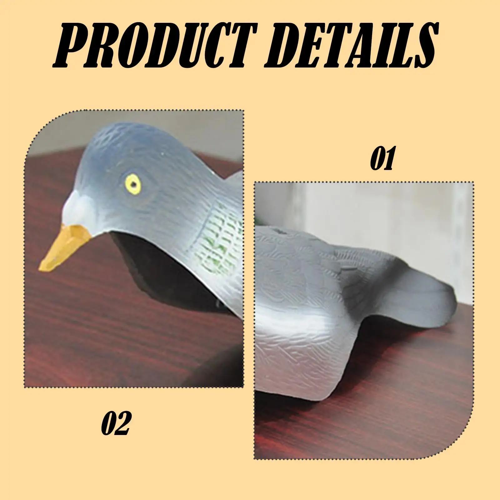Outdoor Doves Decoy Realistic Pigeon Hunting Model Bird Scare Away Decor Multifunction for Yard Garden Outdoor Doves Decoy Realistic Pigeon Hunting Model Bird Scare Away Decor Multifunction for Yard Garden