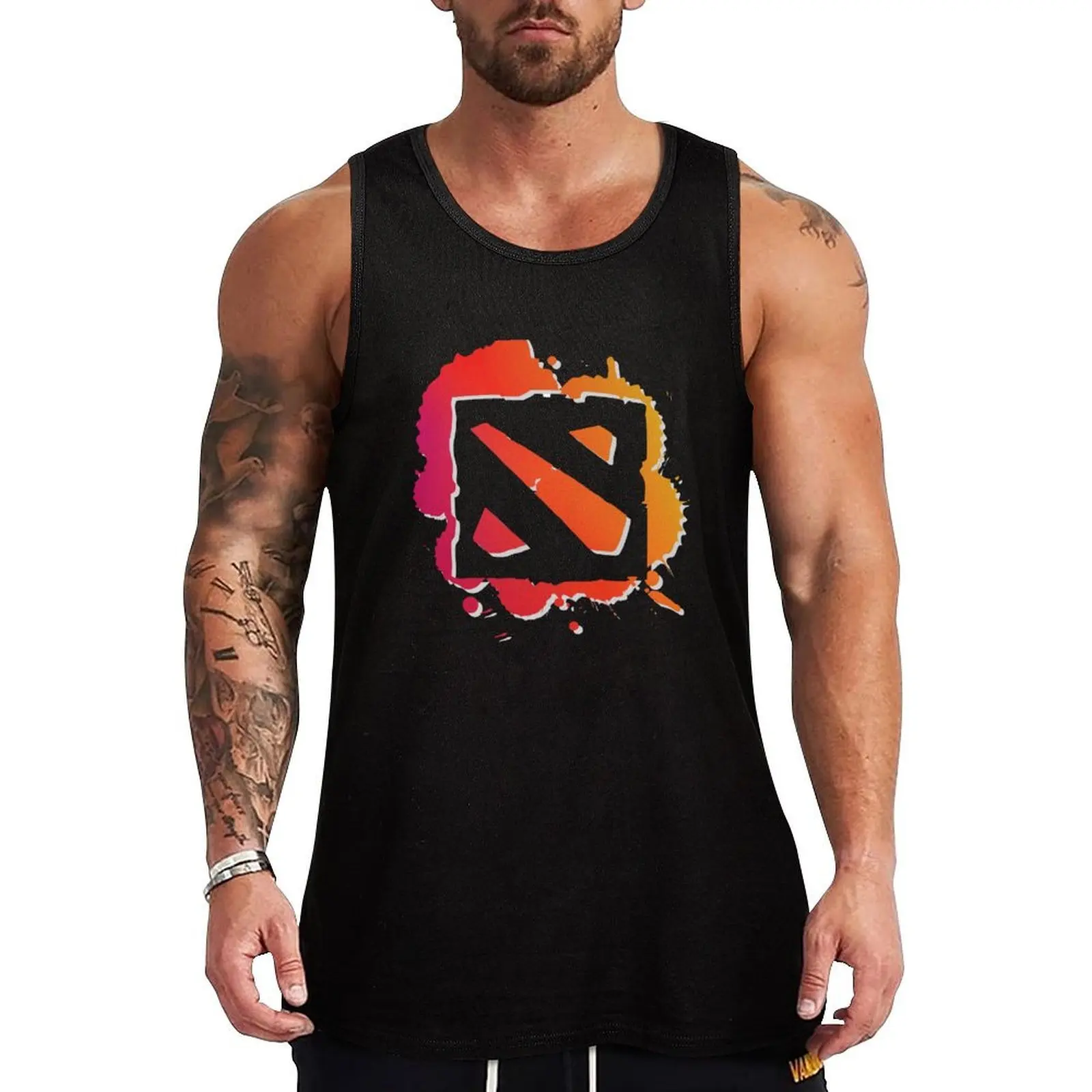 

Dota 2 Tank Top singlet for men Men's gym clothing gym accessories man gym men