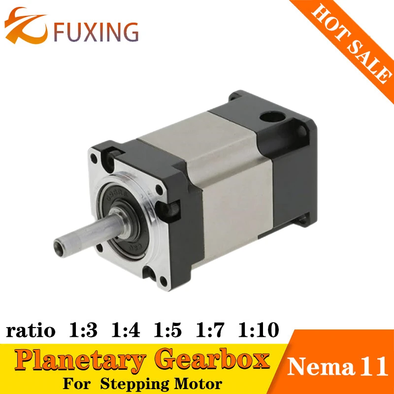 High Precision Strength Planetary Gearbox Nema 11 Stepper Stepping Mo-tor Ratio 70 50 40 35 28 25 20 16 10 7 5 4:1 Reducer Box