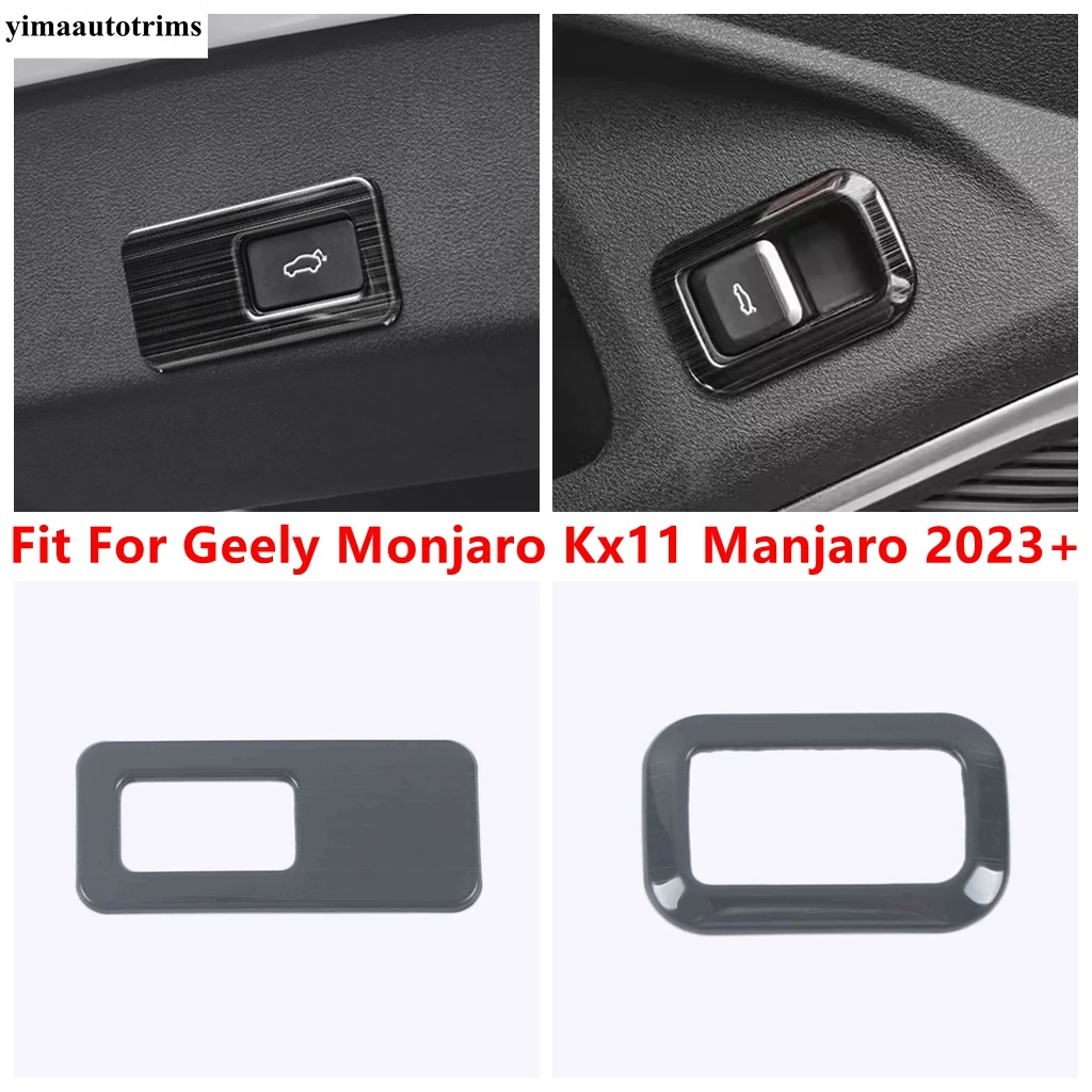 

Rear Trunk Electric Switch Door Button Sequins Decor Cover Trim Interior Accessories For Geely Monjaro Kx11 Manjaro 2023 2024