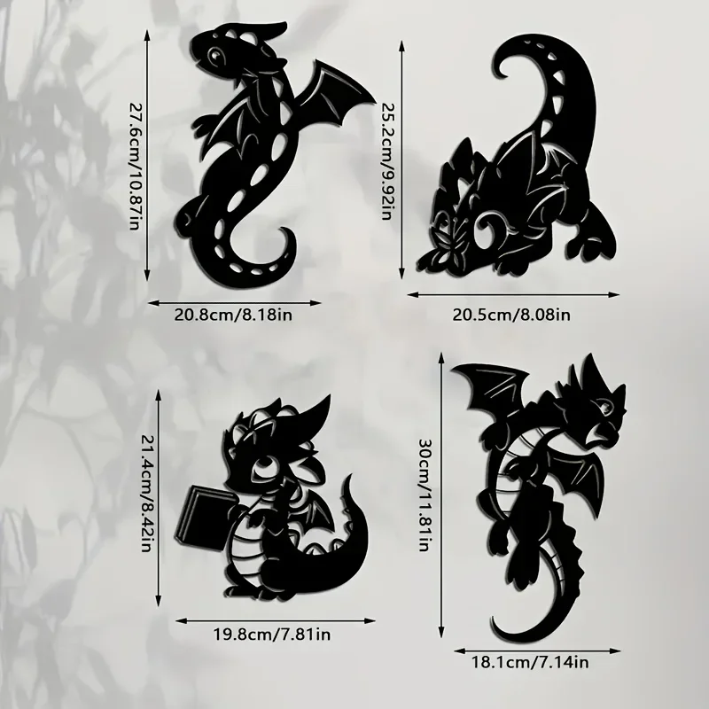 CIFBUY Dragon Metal Wall Art Rust Proof Waterproof Indoor Outdoor Garden Patio Home Decoration